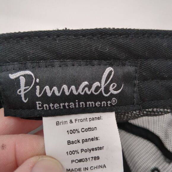 America Slideback Mesh Back Trucker Hat Black One Size Solid Pinnacle - Picture 8 of 8